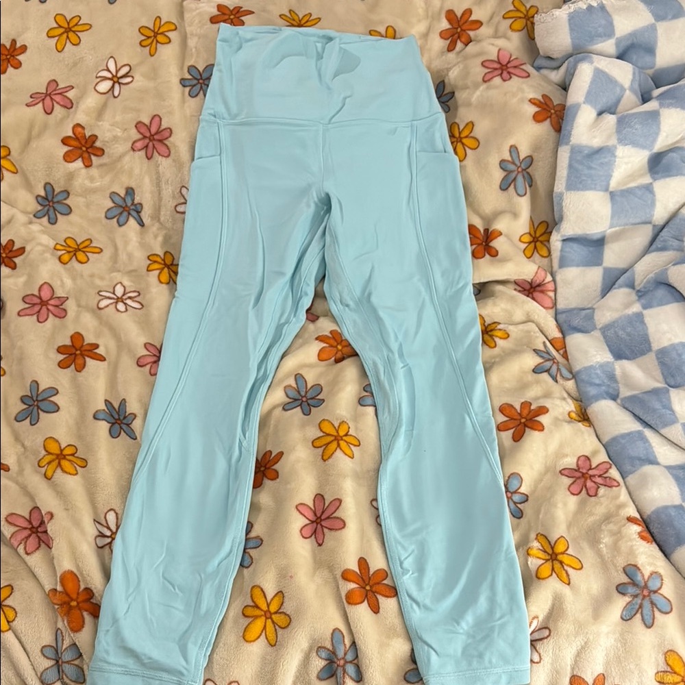 Align Lululemon Athletica Blue Leggings 25” with pockets